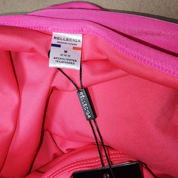 NWT, neon rose one piece swimsuit, Medium - Picture 8 of 10